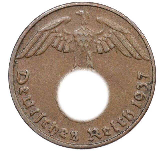 Монета 1 рейхспфенниг 1937 года D Германия (Артикул: K12-33257) — Фото №1