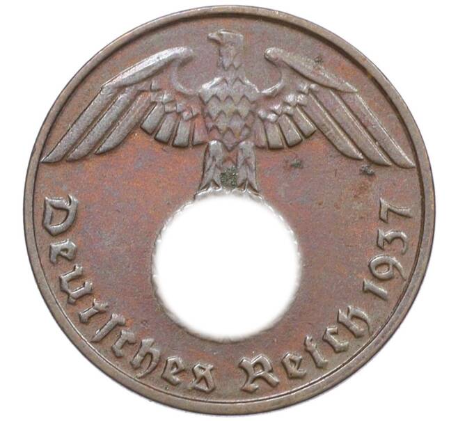 Монета 1 рейхспфенниг 1937 года D Германия (Артикул: K12-33254) — Фото №1