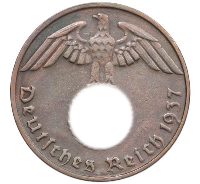Монета 1 рейхспфенниг 1937 года D Германия (Артикул: K12-33253) — Фото №1