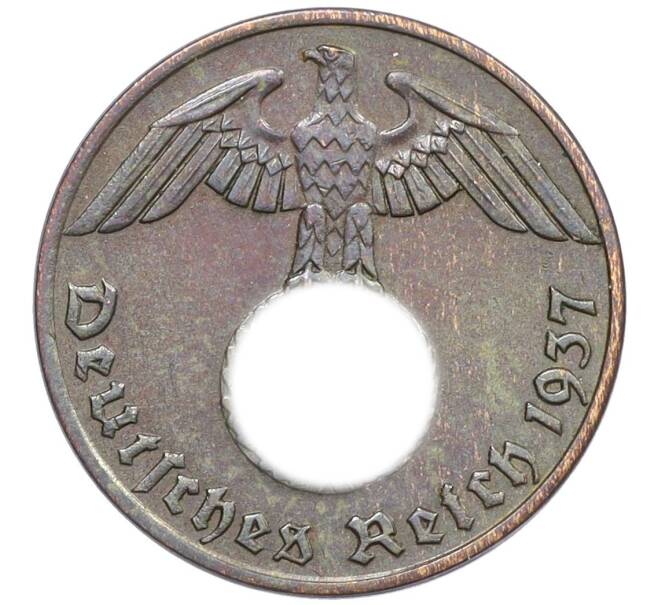 Монета 1 рейхспфенниг 1937 года А Германия (Артикул: K12-33250) — Фото №1