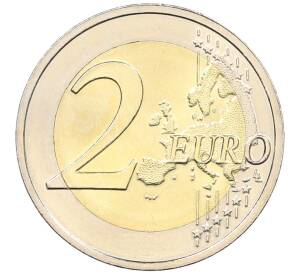 2 евро 2015 года Латвия «Черный аист» — Фото №2