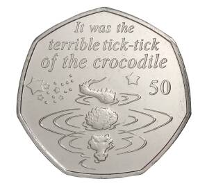 50 пенсов 2019 года Остров Мэн «Питер Пэн — Крокодил» — Фото №1