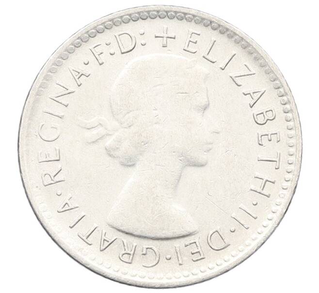 Монета 6 пенсов 1958 года Австралия (Артикул: K1-6647) — Фото №2