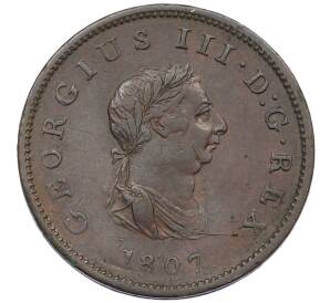 1/2 пенни 1807 года Великобритания — Фото №1