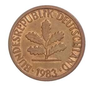 1 пфенниг 1983 года G Германия — Фото №1