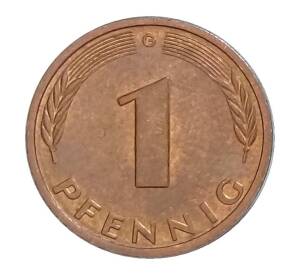 1 пфенниг 1983 года G Германия — Фото №2