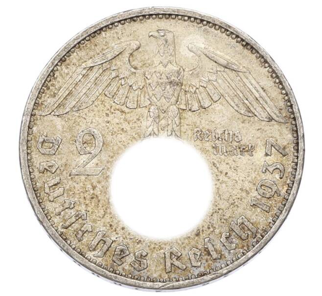 Монета 2 рейхсмарки 1937 года A Германия (Артикул: M2-89943) — Фото №1
