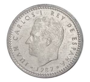 1 песета 1987 года Испания — Фото №1