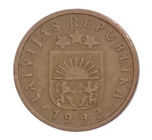 1 сантим 1992 года Латвия — Фото №1