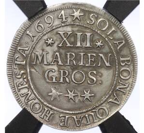 12 мариенгрошей 1694 года Брауншвейг-Люнебург-Каленберг — в слабе RNGA (AU Details) — Фото №2