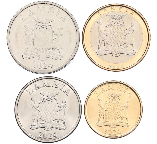Набор из 4 монет 2024 года Замбия (Артикул: M3-1488) — Фото №2