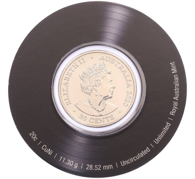 Монета 20 центов 2020 года Австралия «45 лет группе AC/DC — альбом Ballbreaker» (Артикул: M2-89970) — Фото №2