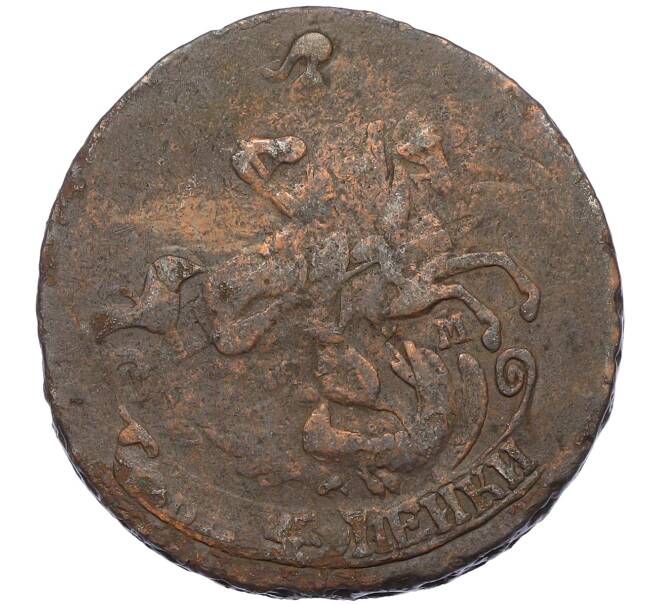 Монета 2 копейки 1763-1766 года ММ (Перечекан из 4 копеек 1762) (Артикул: K12-69826) — Фото №2