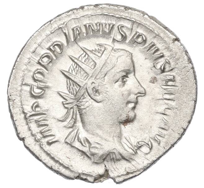 Монета Антониниан 238-244 года Римская Империя — Гордиан III (Артикул: K12-70052) — Фото №1