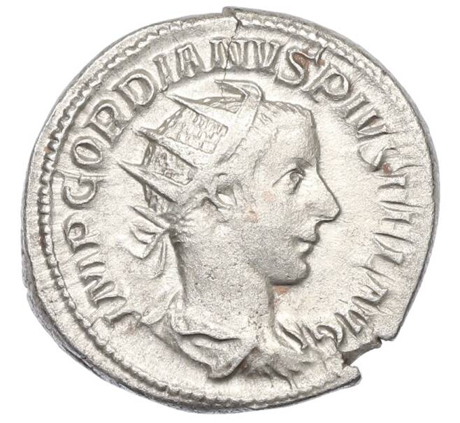 Монета Антониниан 238-244 года Римская Империя — Гордиан III (Артикул: K12-70053) — Фото №1