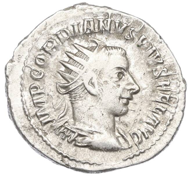 Монета Антониниан 238-244 года Римская Империя — Гордиан III (Артикул: K12-70060) — Фото №1