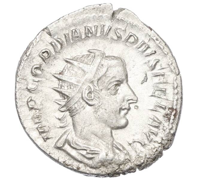 Монета Антониниан 238-244 года Римская Империя — Гордиан III (Артикул: K12-70077) — Фото №1