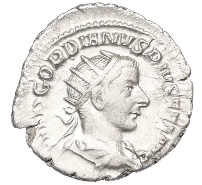 Монета Антониниан 238-244 года Римская Империя — Гордиан III (Артикул: K12-70086) — Фото №1