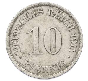 10 пфеннигов 1911 года J Германия — Фото №1