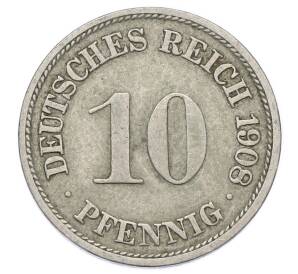 10 пфеннигов 1908 года F Германия — Фото №1