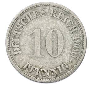 10 пфеннигов 1900 года F Германия — Фото №1