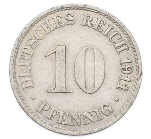 10 пфеннигов 1911 года A Германия — Фото №1