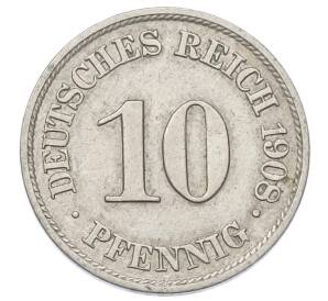 10 пфеннигов 1908 года A Германия — Фото №1