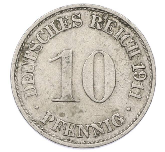 Монета 10 пфеннигов 1911 года A Германия (Артикул: T11-23645) — Фото №1