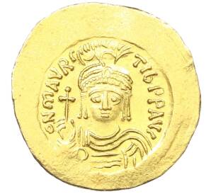 Солид 582-602 года Византийская Империя — Маврикий Тиберий — Фото №1