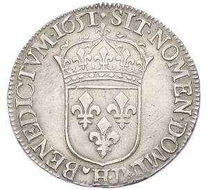 1/2 экю 1651 года Франция — Фото №2