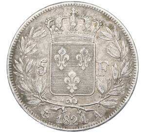 5 франков 1824 года А Франция — Фото №1