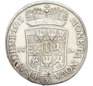 2/3 талера 1693 года Бранденбург-Пруссия — Фото №2