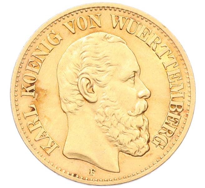 Монета 10 марок 1876 года Германия (Вюртемберг) (Артикул: K10-0578) — Фото №1