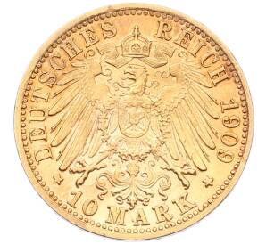 10 марок 1909 года Германия (Вюртемберг) — Фото №2
