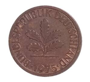 1 пфенниг 1975 года G Германия — Фото №1