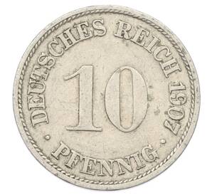 10 пфеннигов 1907 года F Германия — Фото №1