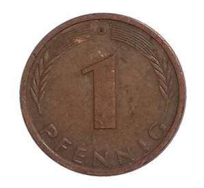 1 пфенниг 1971 года D Германия — Фото №2