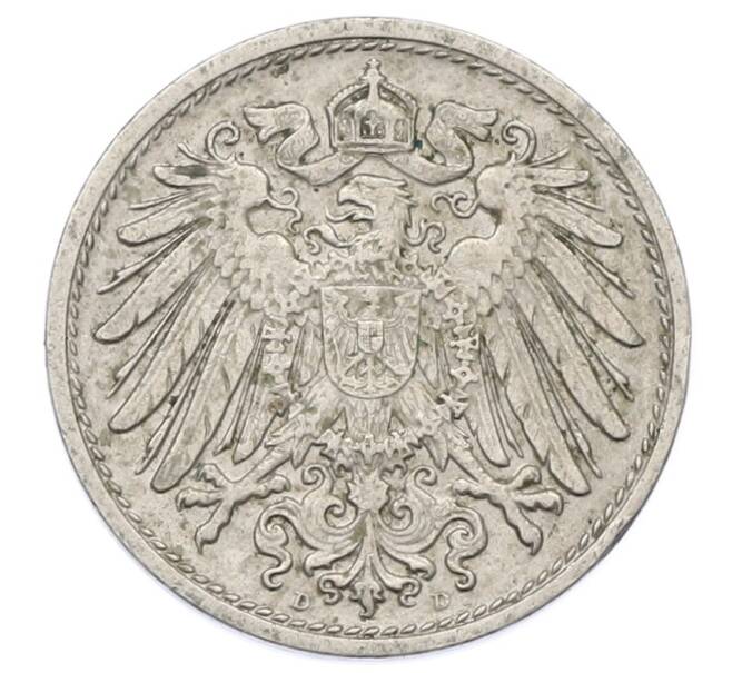 Монета 10 пфеннигов 1904 года D Германия (Артикул: T11-23683) — Фото №2