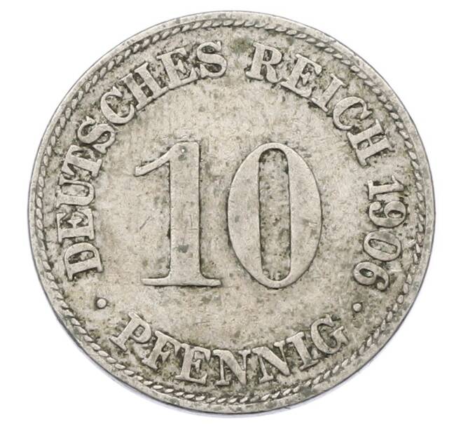Монета 10 пфеннигов 1906 года D Германия (Артикул: T11-23688) — Фото №1