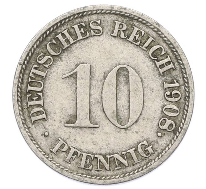 Монета 10 пфеннигов 1908 года G Германия (Артикул: T11-23691) — Фото №1