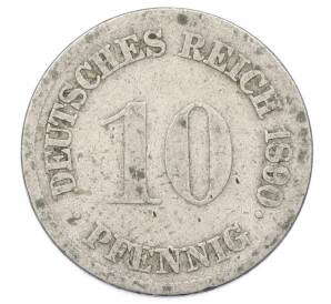 10 пфеннигов 1890 года F Германия — Фото №1