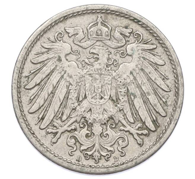 Монета 10 пфеннигов 1912 года D Германия (Артикул: T11-23712) — Фото №2