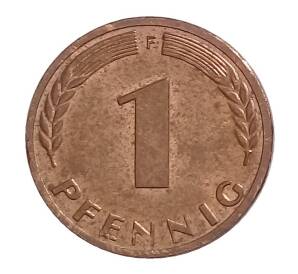 1 пфенниг 1950 года F Германия — Фото №2