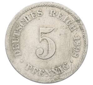 5 пфеннигов 1898 года J Германия — Фото №1