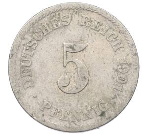 5 пфеннигов 1901 года J Германия — Фото №1