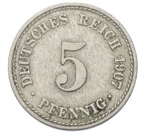 5 пфеннигов 1907 года A Германия — Фото №1