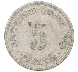 5 пфеннигов 1900 года A Германия — Фото №1