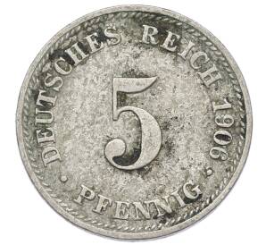 5 пфеннигов 1906 года D Германия — Фото №1