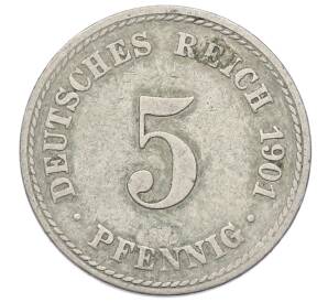 5 пфеннигов 1901 года A Германия — Фото №1