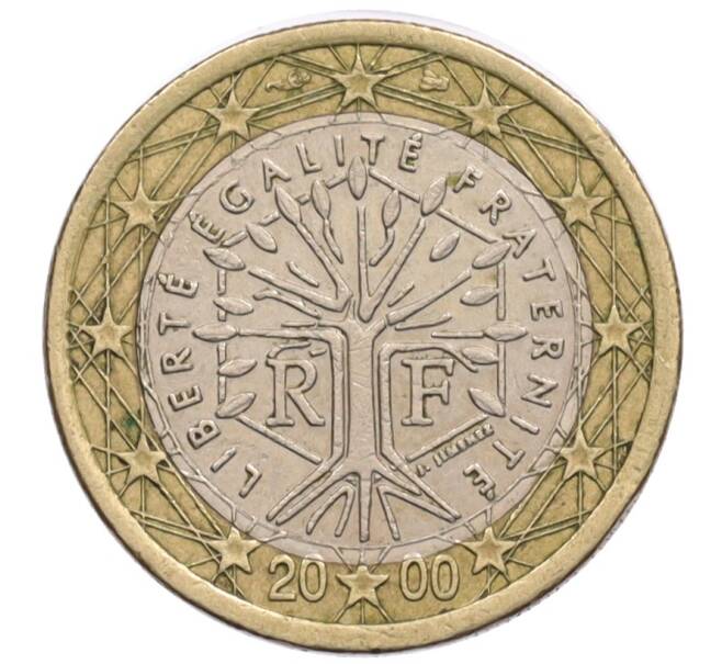 Монета 1 евро 2000 года Франция (Артикул: K12-70252) — Фото №2